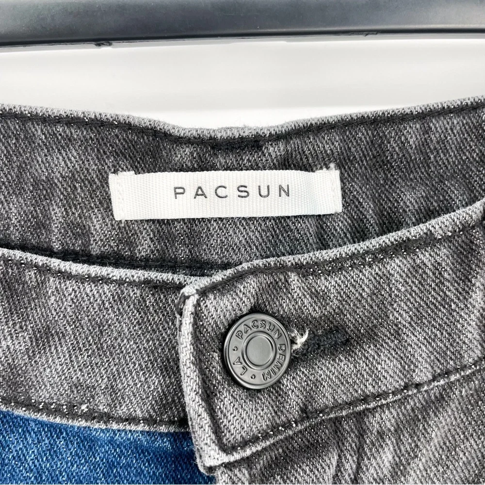 PacSun Two-Toned High Rise Straight Jeans Size 27 - Picture 6 of 12